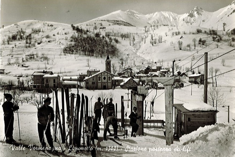 Limonetto - stazione partenza skilift - anni 60